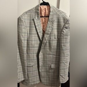 Stacy Adam’s Black and White Plaid Men's Blazer